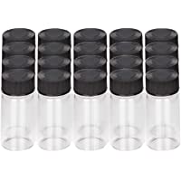 stonylab Viales de Muestra de Cristal Transparente con Tapa- Tapón de Rosca Frascos de Muestras- Botella Reactivo de…